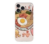 FekiLoot Delicious Sweet Ramen for iPhone 17 Case Full Camera Protection TPU Slim Shockproof with Anti-Fingerprint Phone Cover Transparent
