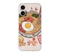 FekiLoot Delicious Sweet Ramen for iPhone 17 Case Full Camera Protection TPU Slim Shockproof with Anti-Fingerprint Phone Cover Transparent