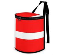 FekiLoot Denmark Danish Flag Car Trash Can Waterproof Leakproof Hanging Trash Bin with Lid Portable Large Capacity Car Garbage Bag and Storage Bag for Outdoor Traveling Home Use