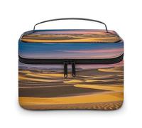 FekiLoot Desert Landscape Makeup Bag Large Capacity Travel Cosmetic Bag Lightweight Hand-held Toiletry Bags Portable Cosmetic Pouch Cute Make Up Pouch for Women