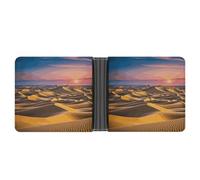 FekiLoot Desert Landscape Wallet Slim Leather Bifold Wallet Extra Capacity Wallets with Multiple Card Slots Men Billfold