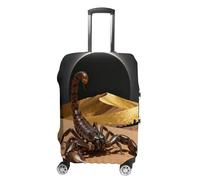 FekiLoot Desert Scorpion Eclipse Travel Luggage Cover Stretchable Airplane Suitcase Protector Sleeve Universal Washable Fit for 19-32 Inch Checked Baggage,Water Resistant Durable Luggage Protector