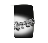 FekiLoot Diamond Jewelry Jewels Luxury Wallet for Women Elegant Leather Clutch Wallet Large Capacit Credit Card Holder Long Cute Cash Purse Travel Minimalist Coin Purse Bifold Zipper Coin Pocket