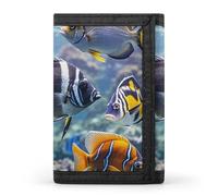 FekiLoot Different Fish Trifold Wallet Slim Credit Card Holder Stylish Trifold Billfold Minimalist Front Pocket Friendly Purses