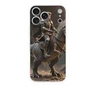 FekiLoot Dino Knight Rider for iPhone 17 Case Full Camera Protection TPU Slim Shockproof with Anti-Fingerprint Phone Cover Transparent