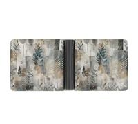FekiLoot Distressed Pattern Leather Wallet Double-Sided Different Images Bifold Wallet Ultra Strong Stitching Slim Wallets