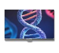 FekiLoot DNA Genetic Helix Business Card Holder Slim Metal Business Card Case Holder Personalized Professional Name Card Holder Minimalist Name Cards Case for Women Men