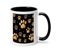 FekiLoot Dog Paw Print Coffee Mug 12oz Ceramic Coffee Cup with Handle Novelty Color Mugs Tea Cup for Home, Office & Cafe Use, Microwave & Dishwasher Safe