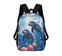 FekiLoot Dolphins in Love Backpack Laptop Computer Bag Large Travel Backpack Custom Print Bookbag Work Casual Daypack