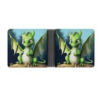 FekiLoot Dragon Cute Wallet Slim Leather Bifold Wallet Extra Capacity Wallets with Multiple Card Slots Men Billfold
