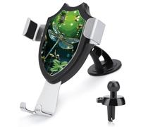 FekiLoot Dragonfly Green Car Phone Holder Mount Strongest Suction & Clip Cell Phone Mount for Dashboard Windshield Vent Fits 4-6" Phones (Straight Vent Only)