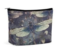 FekiLoot Dragonfly Pattern Toiletry Bag Travel Cosmetic Bag with Zipper Personalized Makeup Pouch Makeup Pouch for Women for Use in Daily Life Travel Other Occasions