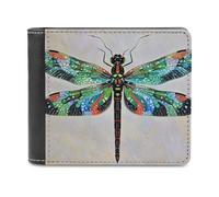 FekiLoot Dragonfly Wallet Large Capacity Slim Bifold Wallet with Multiple Card Slots PU Leather Men Purse