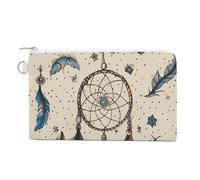 FekiLoot Dream Catcher And Moon Coin Purse,Travel Portable Keychain Wallet Canvas Coin Wallets Mini Zipper Tool Bag Lightweight Change Purse