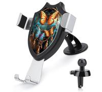 FekiLoot Dream Catcher Butterfly Car Phone Mount for Dashboard/Vent/Windshield Auto-Clamping Gravity Sensor Truck Stand Cradle 90° Rotation Phone Holder Fits 4-6" Phones