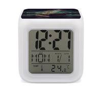 FekiLoot Dream Music Box Alarm Clock with 7 Color Changing Night Light,OK to Wake Clock Night Light,Sleep Training and Sound Machine for Room Decor