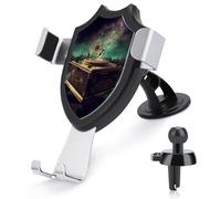 FekiLoot Dream Music Box Car Phone Mount for Dashboard/Vent/Windshield Auto-Clamping Gravity Sensor Truck Stand Cradle 90° Rotation Phone Holder Fits 4-6" Phones