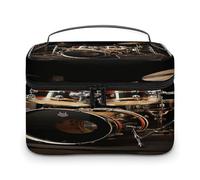 FekiLoot Drum Set Makeup Bag Organizer Portable Travel Toiletry Bag with Handle Fashion Large Capacity Cosmetic Bags Lightweight Waterproof Makeup Storage Bags for Women