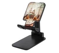 FekiLoot Dual Folding Cell Phone Stand Chemistry Lab Foldable Adjustable Desktop Phone Holder Compatible with All Phones 4-13 Inches