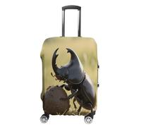 FekiLoot Dung Beetle Rolling Ball Travel Luggage Cover Stretchable Airplane Suitcase Protector Sleeve Universal Washable Fit for 19-32 Inch Checked Baggage,Water Resistant Durable Luggage Protector