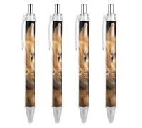 FekiLoot Dwarf Rabbit Ballpoint Pens Retractable Black Ink Ballpoint Pens 0.5mm Medium Point Smooth Writing Pattern Pen with Super Soft Grip Cute Work Supplies for Men Women 4 PCS