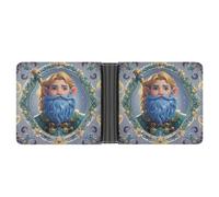 FekiLoot Dwarf with Blue Beard Wallet Slim PU Bifold Design Wallet with Multiple Card Slots Wallets Extra Capacity Pocket Wallets