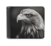 FekiLoot Eagle Black And White Wallet Fashionable Slim Leather Wallet with Multiple Card Slots And Hidden Compartments Wallets