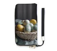 FekiLoot Easter Egg Basket Long Wallet Large Capacity Zipper Purse Ladies Multi-card Slot Coin Phone Travel Pocket