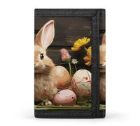 FekiLoot Easter Egg Bunny Wallet for Men Slim Minimalist Trifold Wallet with ID Window And Credit Card Holder