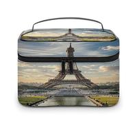 FekiLoot Eiffel Tower Paris Makeup Bag Large Capacity Travel Cosmetic Bag Lightweight Hand-held Toiletry Bags Portable Cosmetic Pouch Cute Make Up Pouch for Women