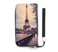 FekiLoot Eiffel Tower Winter Rainy Long Wallet Large Capacity Zipper Purse Ladies Multi-card Slot Coin Phone Travel Pocket