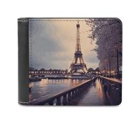 FekiLoot Eiffel Tower Winter Rainy Wallet Fashionable Slim Leather Wallet with Multiple Card Slots And Hidden Compartments Wallets