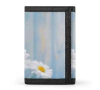 FekiLoot Elegant Spring Daisy Flowers Wallet Slim Trifold Wallets with Multiple Card Slots Credit Card Holder Pocket Coin Purse