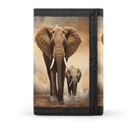 FekiLoot Elephant Wallet for Women Men Trifold Wallet Large Front Pocket Wallets Travel Slim RFID Blocking Wallets Coin Purse Credit Card Holder