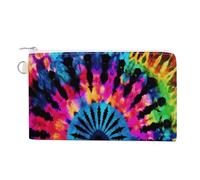 FekiLoot Exotic Tribe Tie Dye Style Coin Purse,Travel Portable Keychain Wallet Canvas Coin Wallets Mini Zipper Tool Bag Lightweight Change Purse