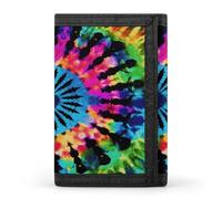 FekiLoot Exotic Tribe Tie Dye Style Wallet for Women Men Trifold Wallet Large Front Pocket Wallets Travel Slim RFID Blocking Wallets Coin Purse Credit Card Holder