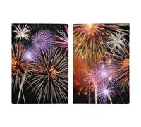 FekiLoot Explosion Firework 3D PU Leather Passport Cover Slim Lightweight Travel Passport Holder with Card Slots Durable Anti-Scratch Protective Case for Holiday Business Trip Travel Essential