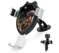 FekiLoot Fairy Tale Style Mushrooms Car Phone Mount for Dashboard/Vent/Windshield Auto-Clamping Gravity Sensor Truck Stand Cradle 90° Rotation Phone Holder Fits 4-6" Phones