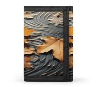 FekiLoot Fall Leaves Wallet for Men Slim Minimalist Trifold Wallet with ID Window And Credit Card Holder