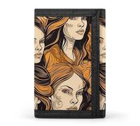 FekiLoot Female Face Wallet Men's Trifold Wallet Extra Capacity Credit Card Holder Cards Purse Front Pocket