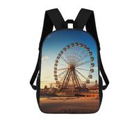FekiLoot Ferris Wheel Backpack Laptop Computer Bag Large Travel Backpack Custom Print Bookbag Work Casual Daypack