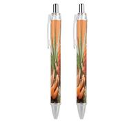 FekiLoot Fire Lizard on Succulents Ballpoint Pens Retractable Ball Point Pens Smooth-Flowing Black Ink 0.5mm Writing Pen Black Ink Pen for Men Women 2 PCS