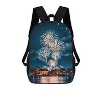 FekiLoot Fireworks in The Sky Backpack Laptop Computer Bag Large Travel Backpack Custom Print Bookbag Work Casual Daypack