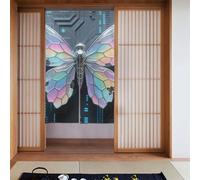FekiLoot Fish Scale Butterfly Door Curtain for Doorway Privac,Personalized Blackout Kitchen Curtains Window Treatment 2 Panel Door Curtain Tapestry Hanging Room Divider Home Decor 34"X 56"