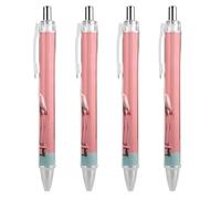 FekiLoot Flamingo on Skateboard Ballpoint Pens Retractable Ball Point Pens Smooth-Flowing Black Ink 0.5mm Writing Pen Black Ink Pen for Men Women 4 PCS