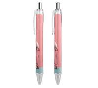 FekiLoot Flamingo on Skateboard Ballpoint Pens Retractable Ball Point Pens Smooth-Flowing Black Ink 0.5mm Writing Pen Black Ink Pen for Men Women 2 PCS