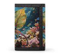 FekiLoot Floating Leafy Seadragon Slim Wallet Trifold Wallet Credit Card Holder Wallets Stylish Money Clip for Men Women