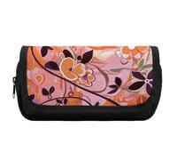 FekiLoot Floral Pattern Pencil Case Portable Zipper Large Capacity Pencil Bag Handheld Multi Function Portable Pencil Pouch Organizer for Family Office Supplies