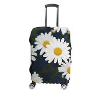 FekiLoot Flowers Daisy Travel Luggage Cover Anti-Scratch Suitcase Cover Elastic Luggage Protector Fits 19-28 Inch Case, white, L, Stylish
