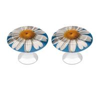 FekiLoot Flying Bees Daisy Honeys Cabinet Knobs for Kitchen Ornament, Round Zinc Decorative Drawer Pulls for Cabinets Trendy, Dresser Drawers Pulls Bathroom Dresser Knob with Screw